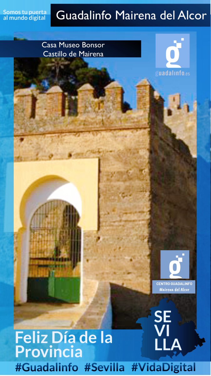 El próximo #23Mayo celebramos el Día de la Provincia de Sevilla #DiaProvinciaSev21. Desde <a href="/guadamairena/">Guadalinfo Mairena del Alcor</a>, felicitamos a todos los pueblos de #Sevilla y a toda su ciudadanía. <a href="/RedGuadalinfo/">Vuela Guadalinfo</a> <a href="/DIPUSEVI/">Diputación de Sevilla</a> #Guadalinfo #VidaDigital <a href="/AytoMairenalcor/">Ayuntamiento de Mairena del Alcor</a>