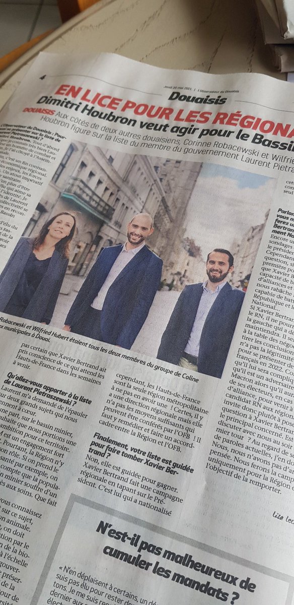 Le député #LaREM du #Douaisis @dhoubron1759 arrose et critique <a href="/xavierbertrand/">Xavier Bertrand</a> sur son bilan régional et ses projets...
Sans doute vexé que Xavier Bertrand, par clarté, a refusé de le prendre sur sa liste malgré ses demandes pressantes et insistantes...
Député double face aigri ?