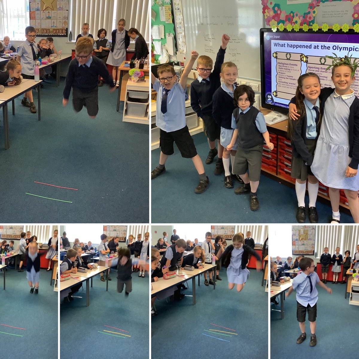 OSJ_MrsSmith's tweet photo. More from @OSJ_Y4O Olympics; toy car chariot racing, pom-pom blowing, standing long jump and the city-state victors from each event 🌿 https://t.co/ppy6hEtpiP