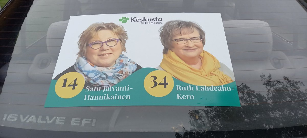 RuthLhdeaho's tweet photo. Vaalikampanjointikin yhdessä paljon mukavampaa #kuntavaalit2021 #keskustanaiset #keskustasavonlinna #äänestäjavaikuta #numero14 #numero34 #yrittäjäehdokas #eikuntaailmanyrityksiä #yrittäjät #yhdessäenemmän https://t.co/xQeq2YESXC