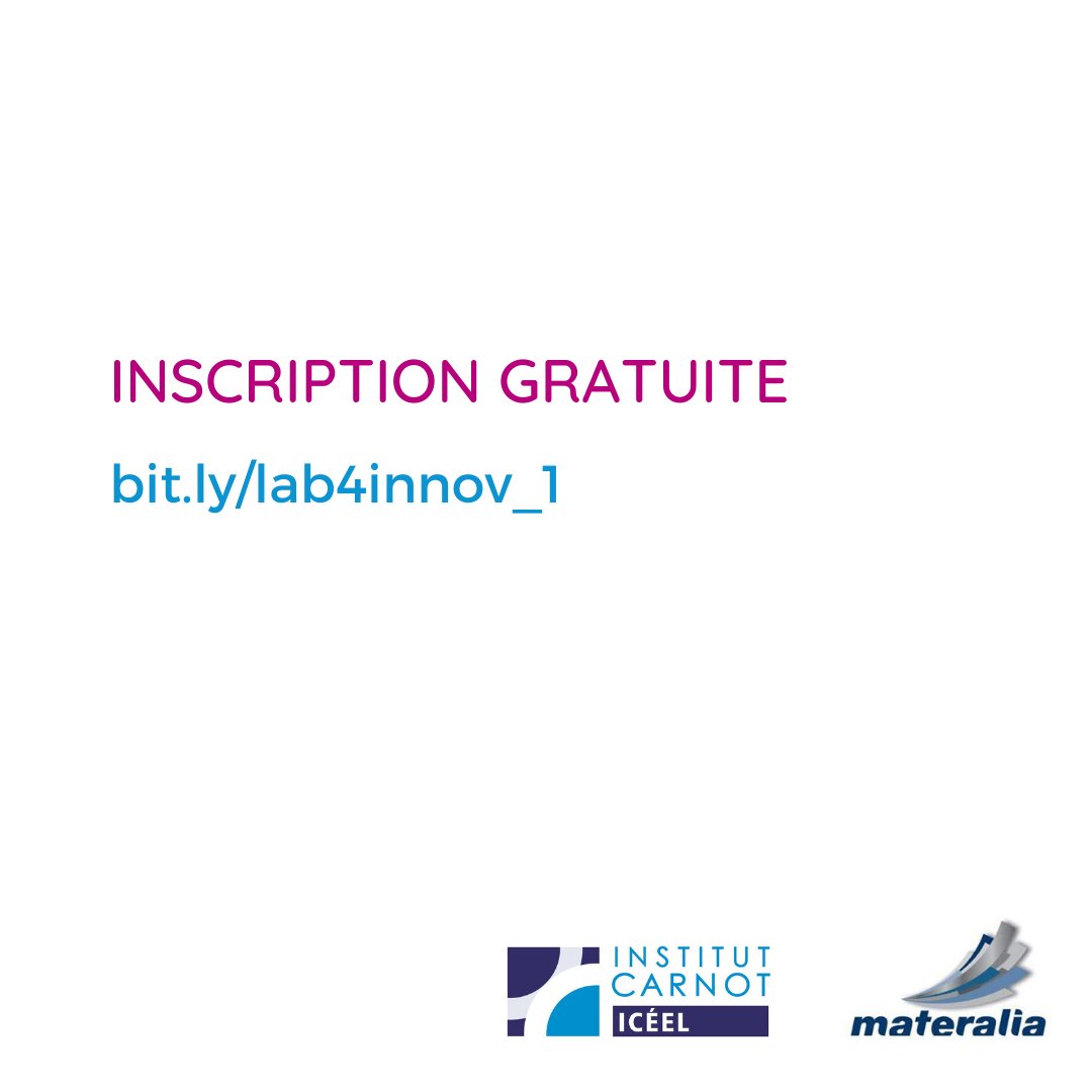Carnot_Iceel's tweet photo. #lab4innov, le webinaire sur la #fabricationadditive c'est le 3 juin prochain. TPE, PME, à vous de construire le programme dont vous avez besoin ! 👇 https://t.co/2i7TkrPYys