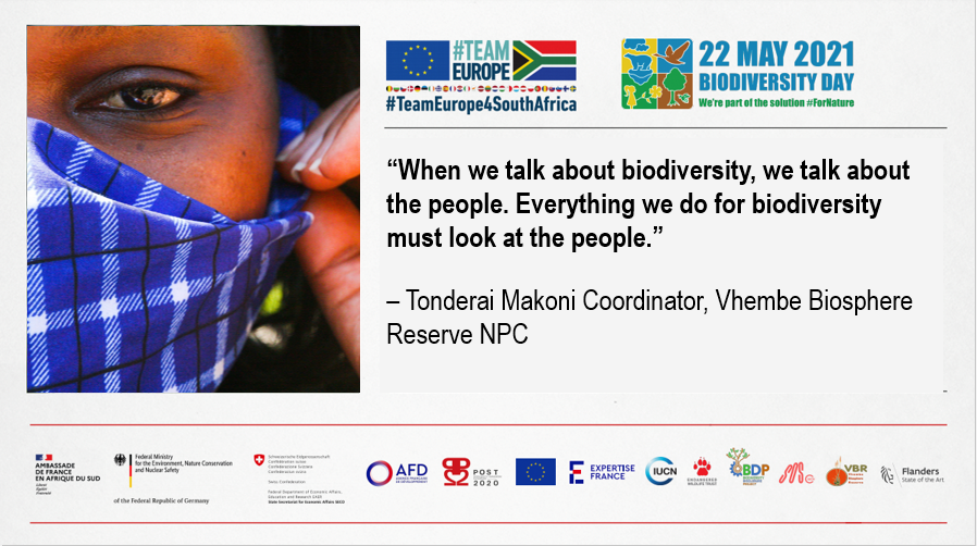 Tonderai Makoni @VhembeBiosphere @UNESCO_MAB for 🫂🌍💚 #BiodiversityDay #TeamEurope #GreenRecovery #ForNature