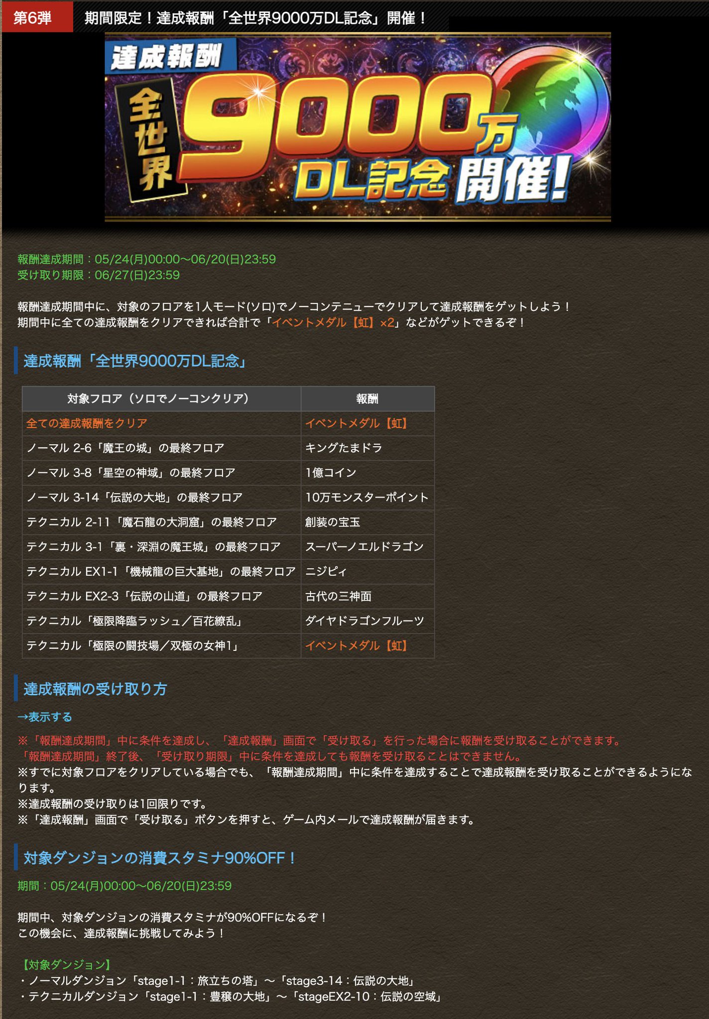 تويتر パズドラ攻略 Gamewith على تويتر イベント系ダンジョンやガチャドラフィーバーなどもめっちゃある パズドラ T Co D1q7arih3q