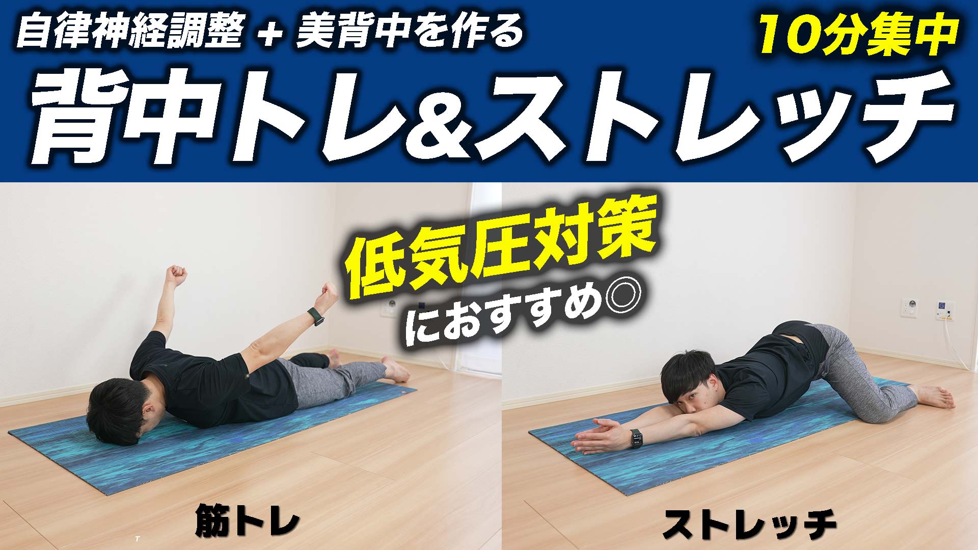 オガトレ ストレッチのおにいさん 理学療法士 本日 00にプレミア公開 一緒にやりましょう チャットでは質問に答えるよ 低気圧もきてるから自律神経を整えるために一緒にやろうー 背中を鍛える筋トレ 背骨ほぐしストレッチの10分