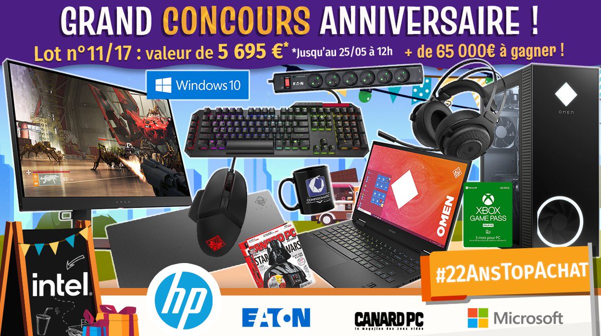 🎁 #26AnsTopAchat (@topachat) on Twitter photo 🎁 Concours 🎁 #22AnsTopAchat
+65 000€ de lots à gagner !
Ça continue avec le #Lot11 d'une valeur de 5695 € ! 🔥
Pour participer
☑ #RT ce tweet
☑ Follow <a href="/TopAchat/">🎁 #26AnsTopAchat</a>
Participe aussi sur Insta / Facebook / le site
topachat.com/pages/concours…
🍀 TAS le 25/05 à 12h 🎁 Concours 🎁 #22AnsTopAchat
+65 000€ de lots à gagner !
Ça continue avec le #Lot11 d'une valeur de 5695 € ! 🔥
Pour participer
☑ #RT ce tweet
☑ Follow <a href="/TopAchat/">🎁 #26AnsTopAchat</a>
Participe aussi sur Insta / Facebook / le site
topachat.com/pages/concours…
🍀 TAS le 25/05 à 12h
