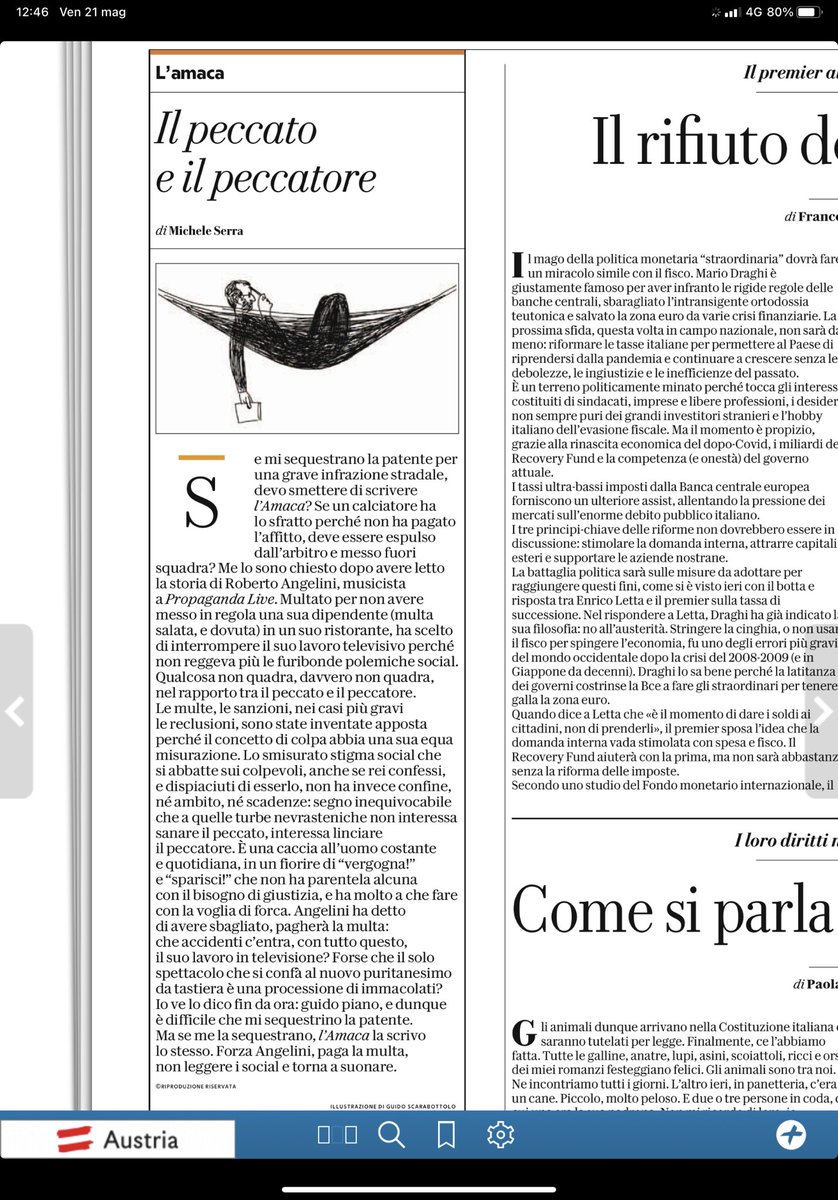 fvali11's tweet image. Perfetto, as usual Michele Serra @repubblica