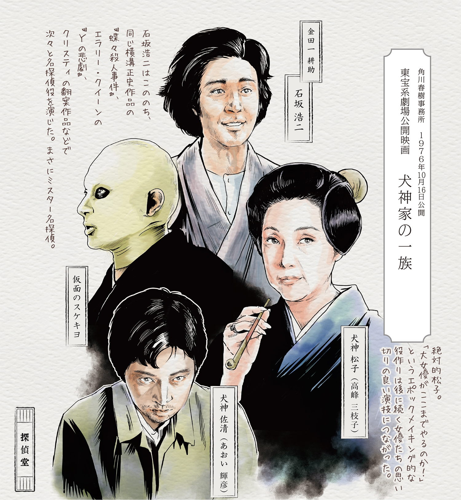 Twitter 上的 探偵堂 やまもと 探偵の日 ですが 探偵堂 なんてサークル名でやらせてもらってまして 恐縮です 過去に出した同人誌より 金田一耕助 犬神家の一族 のページを 一部ネタバレ回避でモザイク 市川崑 探偵堂個展 は21 05 29より Twitter 上的 探偵堂 やまもと 探偵の日 ですが 探偵堂 なんてサークル名でやらせてもらってまして 恐縮です 過去に出した同人誌より 金田一耕助 犬神家の一族 のページを 一部ネタバレ回避でモザイク 市川崑 探偵堂個展 は21 05 29より