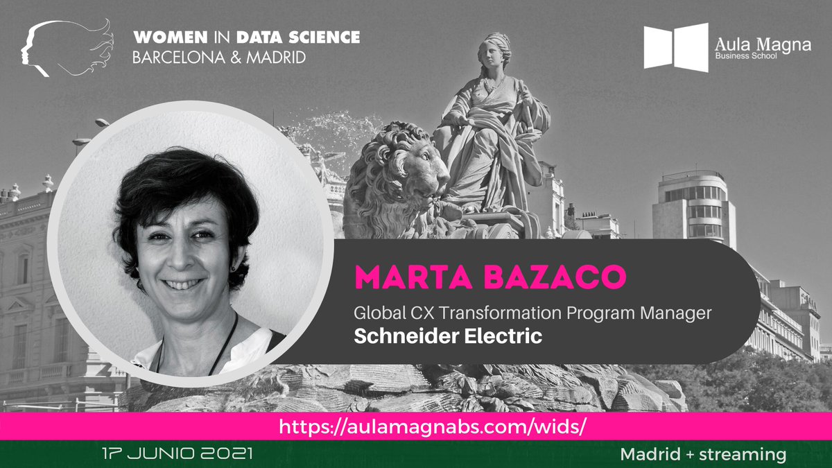 WiDS_BcnMad's tweet photo. 🟠| Un placer contar con el talento de @martayao, Global CX Transformation Program Manager en @SchneiderES, para el evento Women in Data Science en Madrid, de la mano de @AMBS_oficial. 

🔗Consigue tus entradas aquí https://t.co/0r8lXE7TR8

#WiDS_BcnMad #WiDSxAulaMagna https://t.co/u2kSyAwdKW