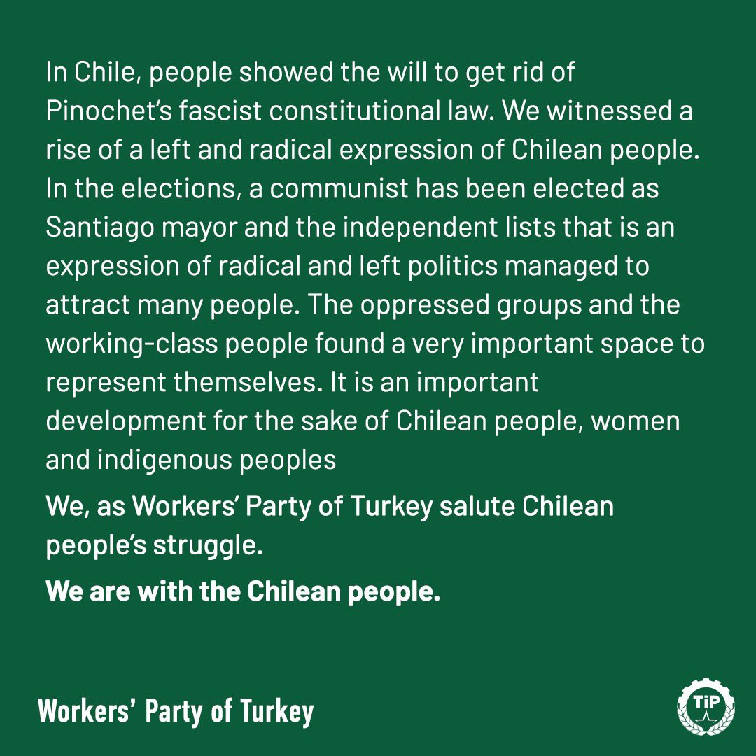 tipinternation's tweet photo. Power to the #Chilean People. We salute their #victory!
@IraciHassler @PCdeChile https://t.co/GGQ4589zVF
