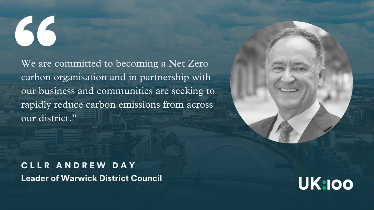 UK100_'s tweet photo. .@CllrAndrewDay, Leader of Warwick District Council.
#COP26Local @Warwick_DC (4/7) https://t.co/DZPA5CTcfm