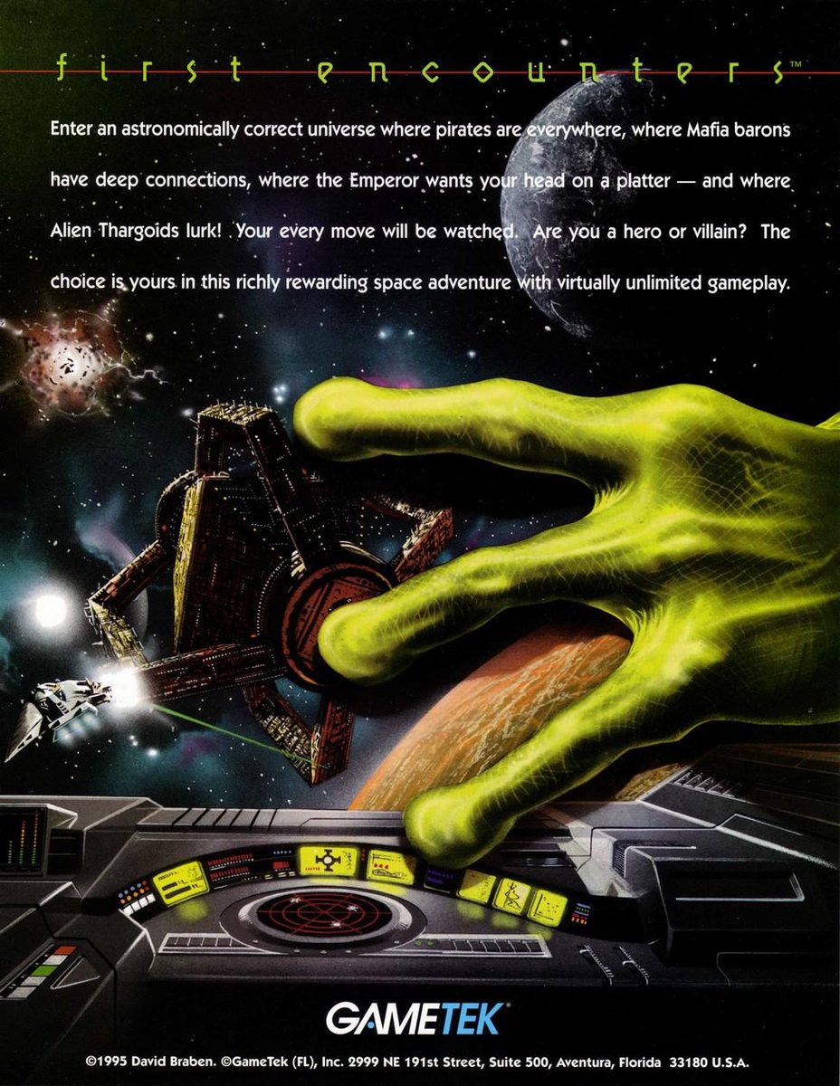 FrontierAstro's tweet photo. There was an interesting advertising flyer produced for the North American release of #FrontierFirstEncounters The fifth bullet point mentions "massive ravaging", whatever that is, and the final point is maybe a bit... optimistic?? 🤔 https://t.co/IH7l0beiOc