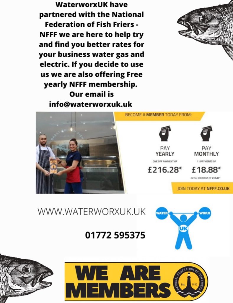 #FF #BrokerPromoter <a href="/NFFF_UK/">NFFF - National Federation of Fish Friers</a> Fish 🐟 N Chips Fryday
<a href="/MiddletonFrying/">Middletons Fish Frying</a> <a href="/GBFishNChips/">British Fish & Chips</a> <a href="/TheEllerby/">The Ellerby</a> <a href="/castle_fishbar/">Castle Fish Bar</a> <a href="/Thecrispycod/">THE CRISPY COD</a> <a href="/JitsPlaice/">Jit's Plaice</a> <a href="/SolePlaice/">Sole Plaice</a> <a href="/HarboursidePlym/">Harbourside Fish and Chips</a>