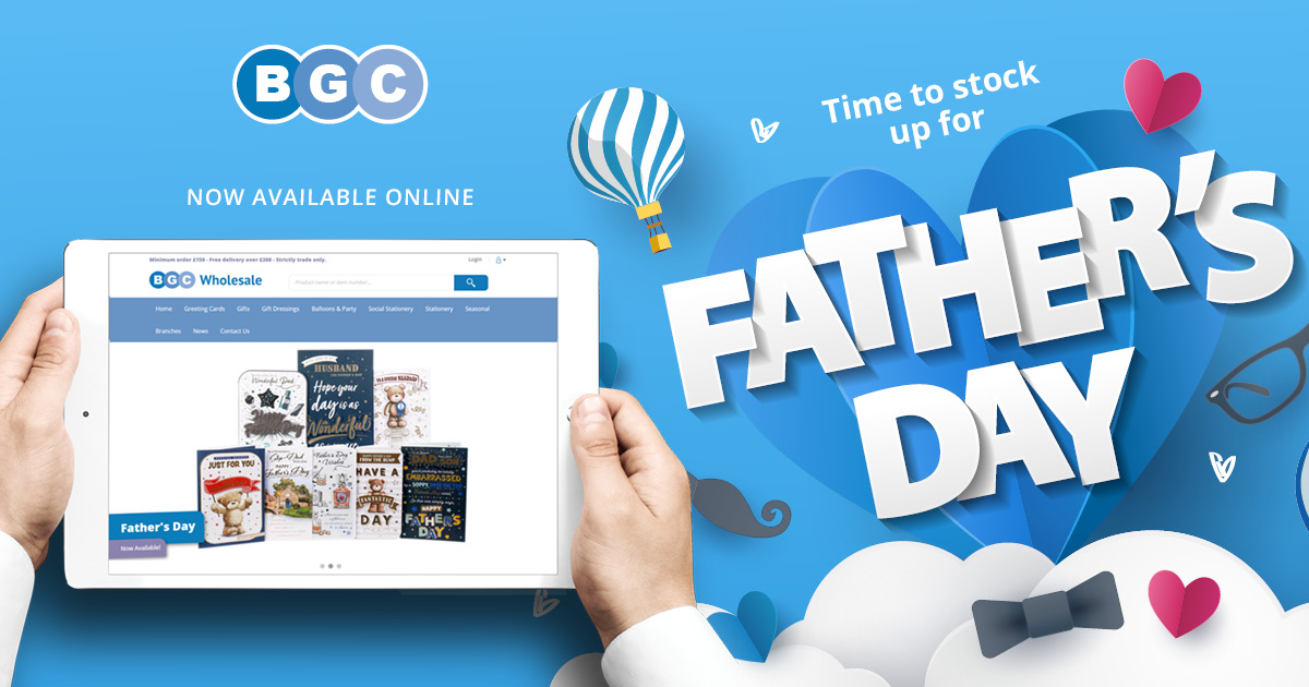 You don’t want to miss out on BGC’s Father’s Day range! Featuring a varied selection of cards, gifts and accessories, make sure you are prepared for the special day before June 20th. The best prices only at the UK’s no.1 #greetingcard #wholesaler bgcwholesale.com/fathers-day
