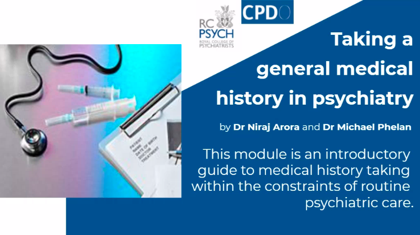 rcpsych_eLearn's tweet photo. It's the second day of #PsychMedEd and @rcpsych's #CPDOnline hosts over 225 #modules and 140 #podcasts to meet your #educationalneeds.
Try 60 minute #onlinemodule 'Taking a general #medicalhistory in #psychiatry', worth 1 #CPDcredit.
🔗▶️ https://t.co/tz4vWyKwMA
#onlinelearning https://t.co/hPvRdQy7Qe