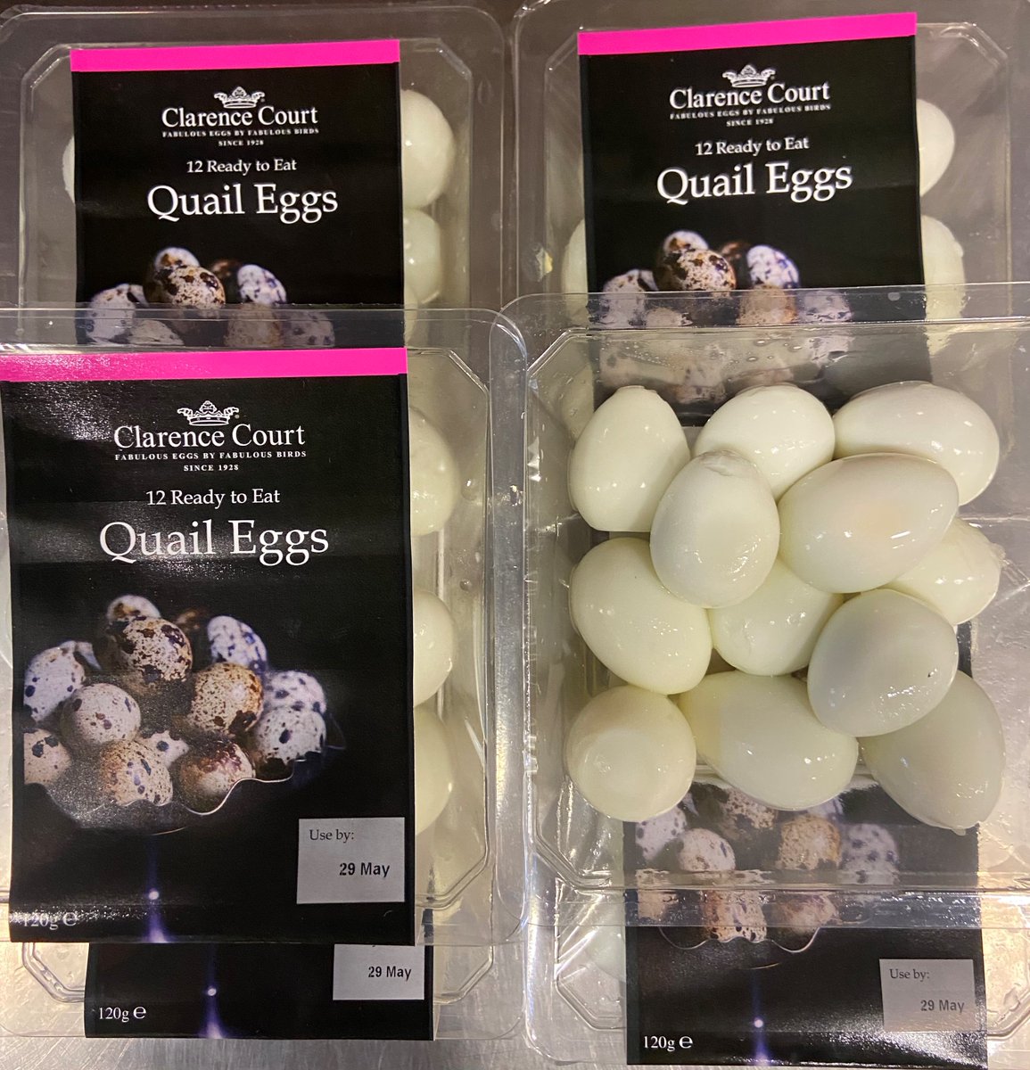 TODAY ONLY - Peeled and cooked Quail eggs £2.95 a pack!!
