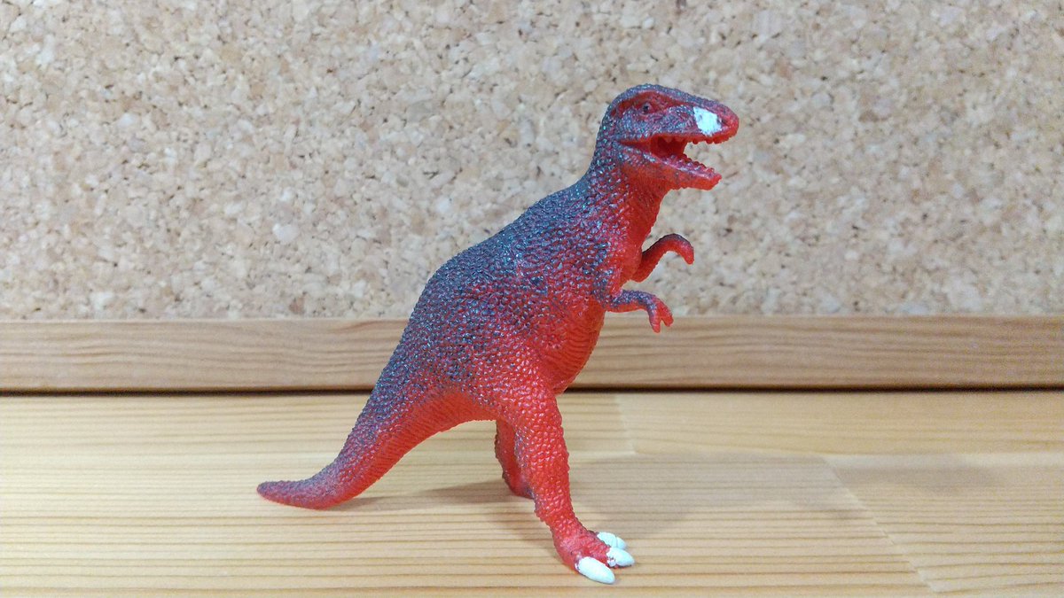 ティグ 西松屋のミニフィギュアのティラノサウルスを小改造 リペイント フィギュア改造 恐竜フィギュア ティラノサウルス