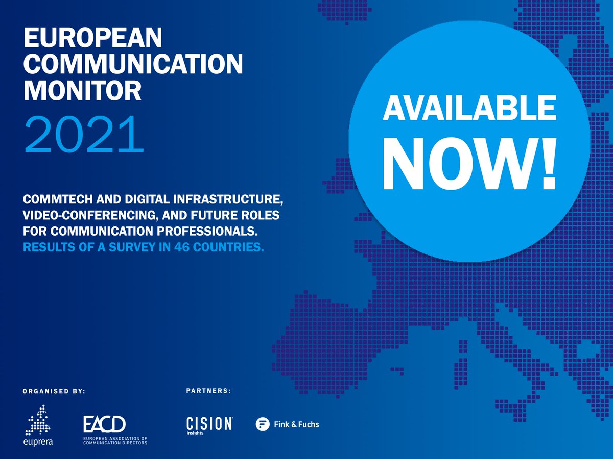 #ECM21 results are available now! The study explores #CommTech and #DigitalInfrastructure, #VideoConferencing, and #FutureRoles for communication professionals. Download the full report at communicationmonitor.eu