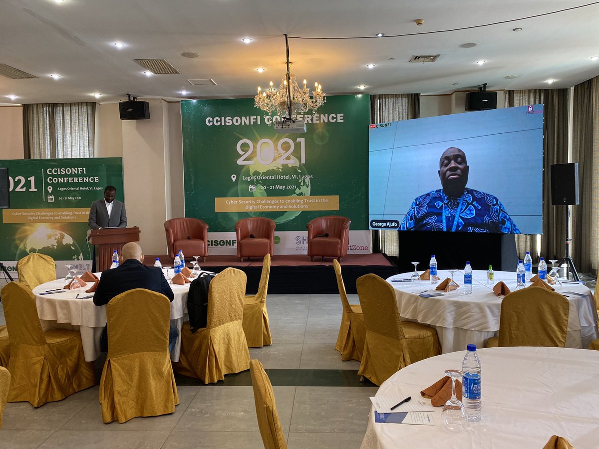 CcisonfiN's tweet photo. Day 2 opening address read by George Ajufo (CISO CBN) Representing 
Hajiya Rakiya Shuaibu Mohammed (Director IT, CBN) #ccisonfi2021 https://t.co/eYt5Pq0ghm