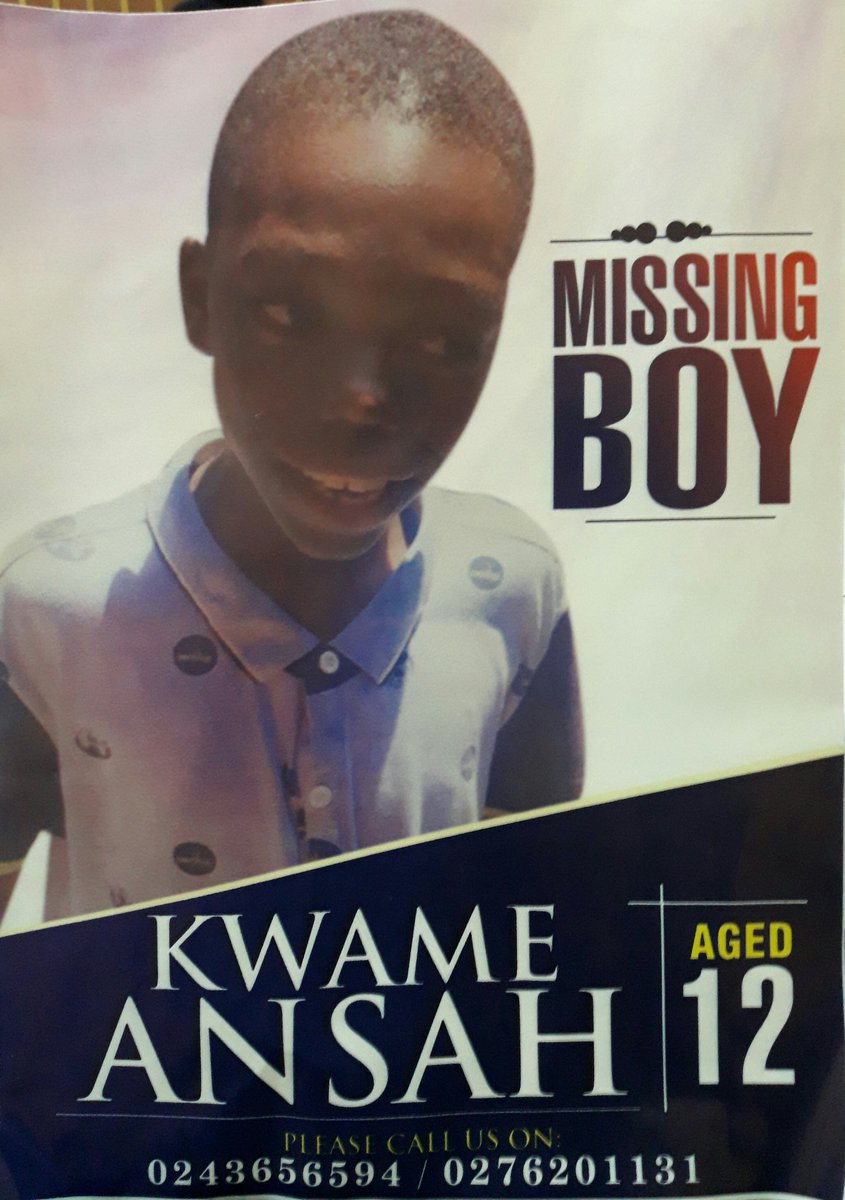 Elawenam's tweet photo. Pleaaaasee Help!! He's been missing for 3 Months. He has   down syndrome. He cannot speak well.. last seen around Dansoman/Sakaman Mallam junction. Please help a desprate mum!!! https://t.co/XcAIlSUkwx