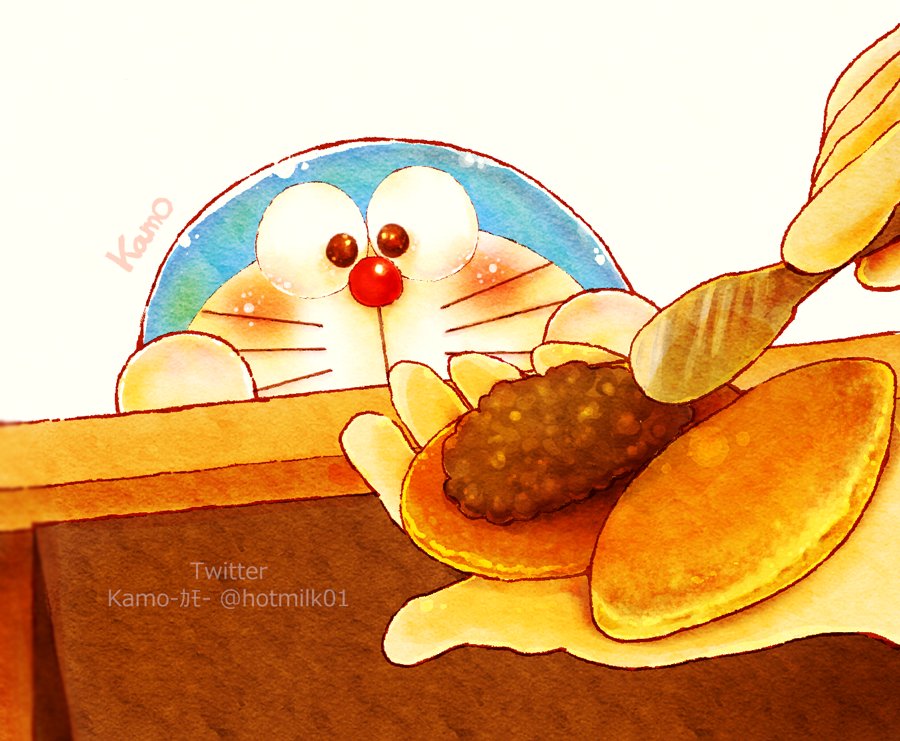 Kamo 食べ物 動物ｲﾗｽﾄ 1枚目 どら焼きが出来るのをジッと見つめて待つドラえもん 2枚目 焼色にドキドキなドラえもん 3枚目 餡子だっ 期待でいっぱいのドラえもん 4枚目 ワーイ 待ってましたー なドラえもん ドラえもん 食べ物イラスト T Co