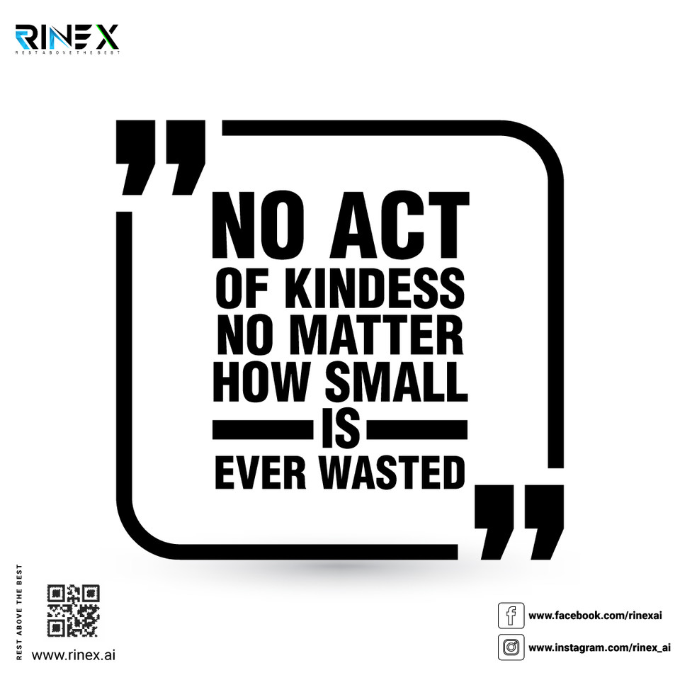 NO ACT OF KINDESS NO MATTER HOW SMALL IS EVER WASTED
Visit the website: rinex.ai
Registration form: lnkd.in/d4Tdw8k
#google 
#googleclassroom 
#virtualclasses 
#ednew 
#k 
#googleforeducation 
#edlearno 
#ednewsolutions 
#parents 
#rinex 
#rinex_ai