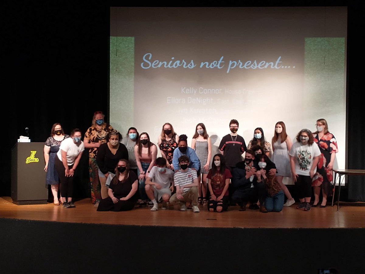 teacheroden's tweet photo. Welcome to the Alumni Club!! Congrats to the Class of 2021! We are so thankful we could give you a Senior Recognition you deserve. Love you all! @IHStheater #Classof2021 https://t.co/uUbOc261GQ