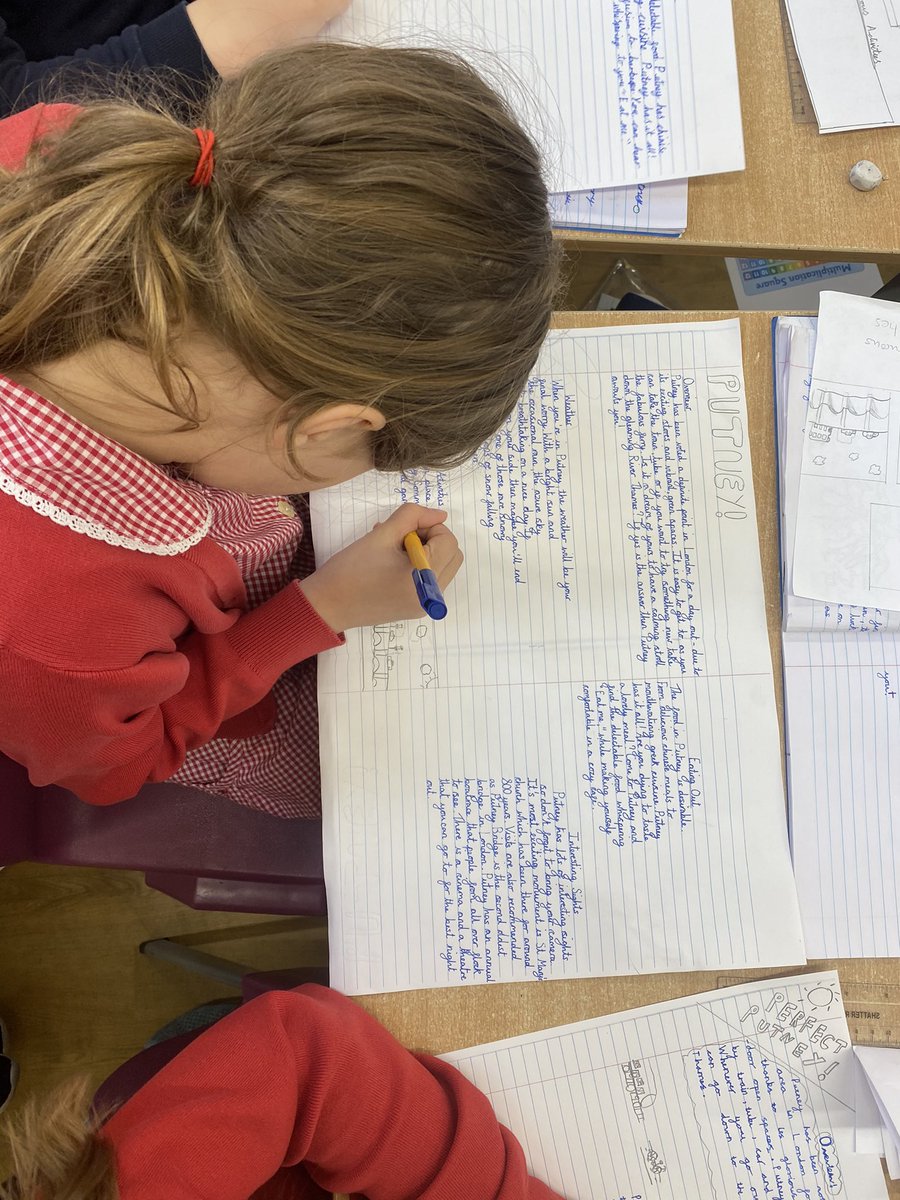 HothamMissThorp's tweet photo. Serious focus from the Foxes 🦊 this morning as they publish their Visit Putney brochures. https://t.co/RVIw433xYL
