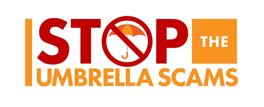 UmbrellaScam's tweet photo. It’s time to #StopTheUmbrellaScams - many #umbrellacompanies rip off contractors &amp; locum workers &amp; also push people into being mid-sold tax avoidance schemes which could lead to another #LoanChargeScandal. 

It’s time to tackle this! Close the rogue umbrellas ☔️🛑🌂#fairumbrella https://t.co/oGWOGHKHAK