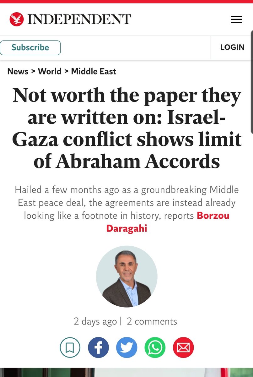 AbdulqdoosA's tweet image. الإندبندنت: اتفاقيات إبراهام لم تعد تساوي الورق الذي كُتبت عليه! 

ما أبرد هذا على صدورنا 😌