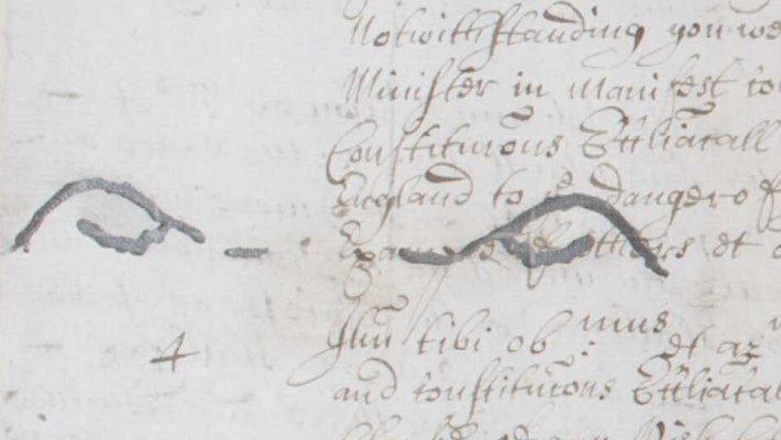 Reading a court case about a parish clerk accused of urinating against the church (“I have not above once pissed ag[ains]t ye Church”) but think someone got bored👀