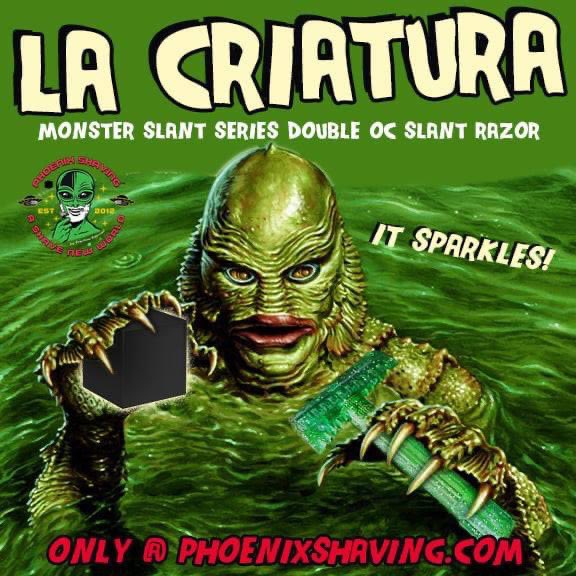 Douglas_Smythe's tweet photo. https://t.co/6IFuB8sXVm Check out our latest Monster Slant Series Razor, La Criatura!! #PhoenixShaving #SlantRazor #TheOriginal #MonsterRazor #AShaveNewWorld #AlienShave #SpaceSoap #SciFiShave #AncientAliens #TrySometjingDifferent (here first!) https://t.co/M60tyZZfRV