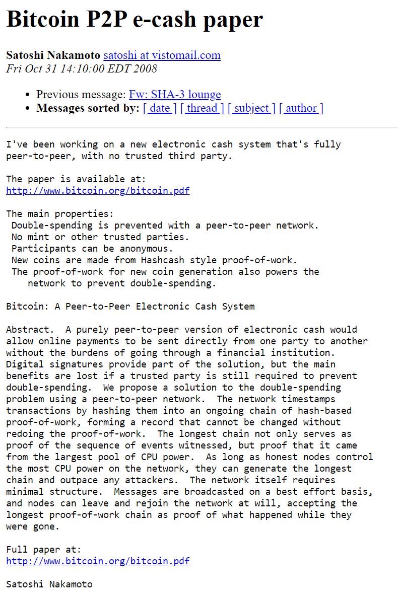 bitdroplet's tweet photo. That one email that changed the course of #financial history! Thankyou. #Satoshi
#Bitcoin #BTC
Source: #DocumentingBitcoin https://t.co/amieMjyvPy