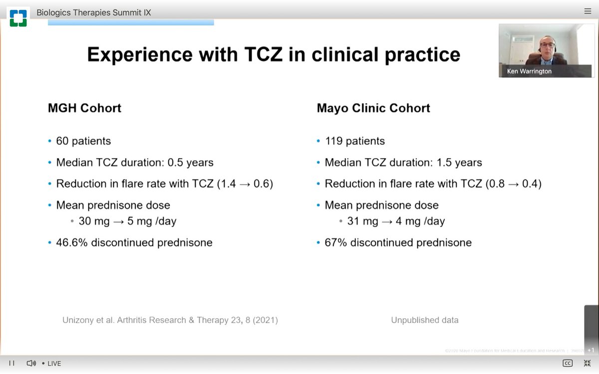 Era of Targeted Biologic Therapies in GCA #Tocilizumab #vasculitis #MedTwitter 
Excellent presentation by <a href="/MdWarrington/">KenWarringtonMD</a> at Biologics Therapies Summit IX