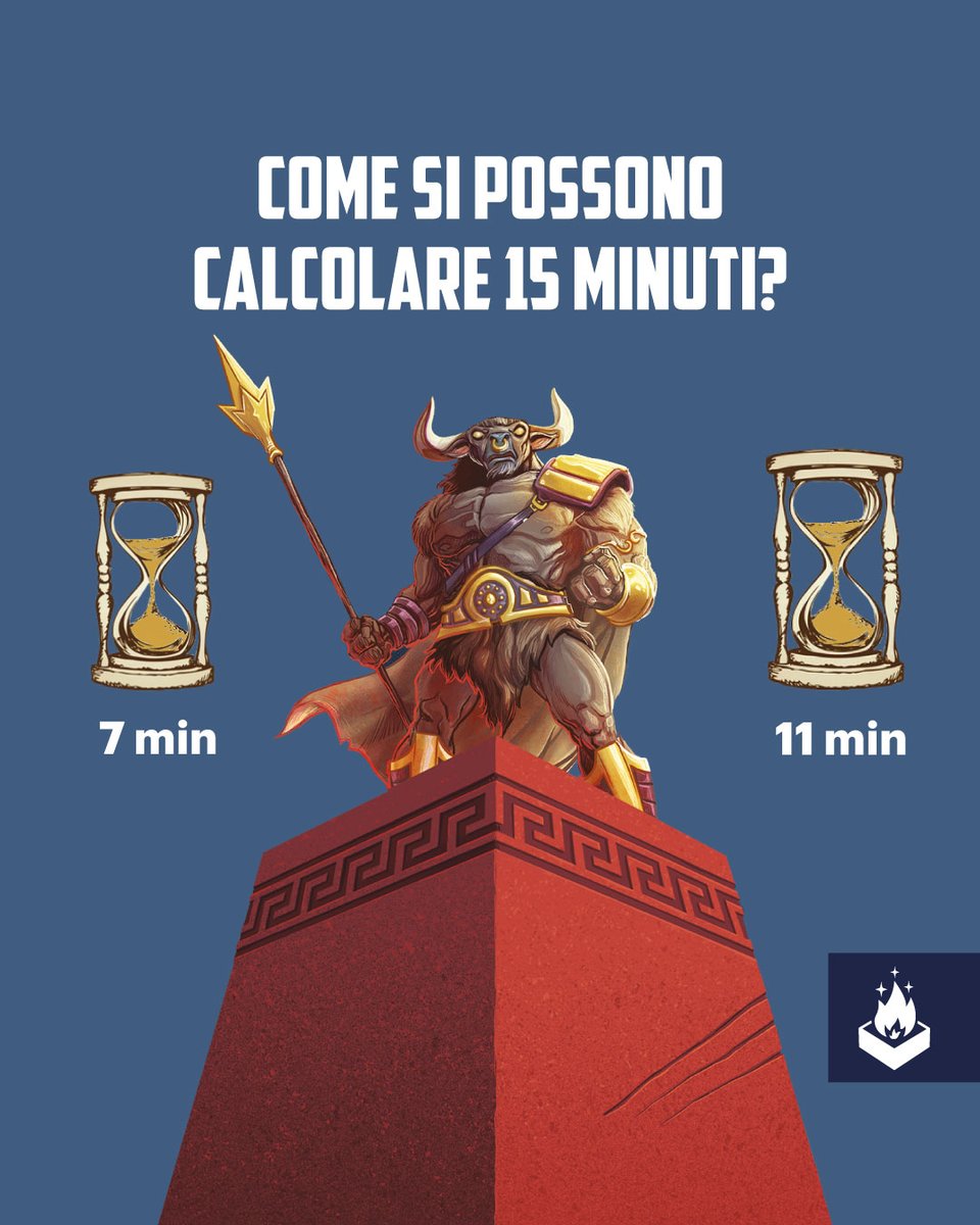 Nuova sfida per abili #Mazescaper!
Il minotauro ti da 15 minuti di vantaggio per attraversare il labirinto, ma solo due clessidre per tenere il conto: una da 11 minuti e un'altra da 7!
SENZA SPOILER, rispondi solo con "Ce l'ho fatta!"

#DEVIR #Boardgame #Boardgames #Mazescape