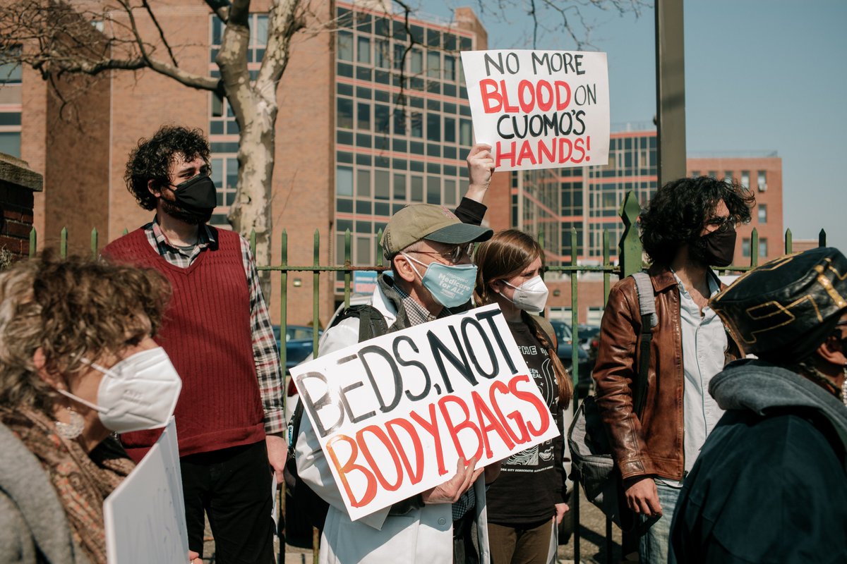 We've spent this year fighting one of <a href="/NYGovCuomo/">Archive: Governor Andrew Cuomo</a>'s racist hospital closures and we're not stopping now! Join us tomorrow at 12 to honor those we've lost to COVID and fight for health equity in East Flatbush and across NY! #SaveKingsbrook #BedsNotBodybags linktr.ee/savekingsbrook