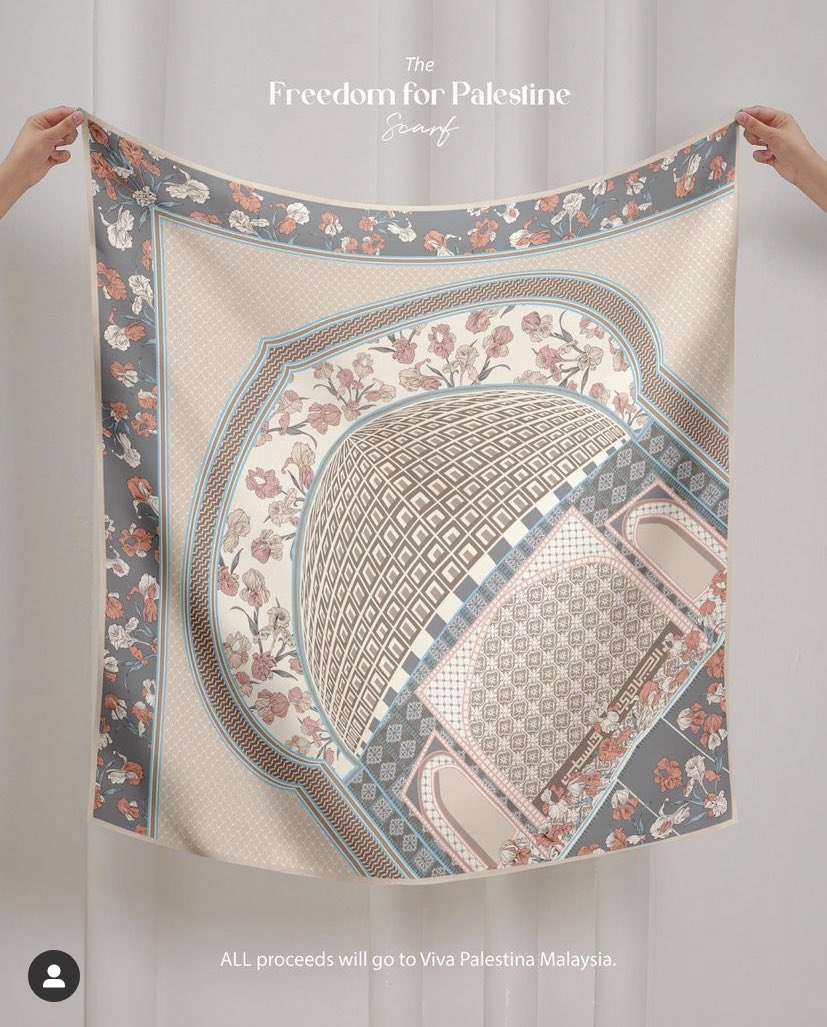 Ariani special printed scarf in dedication to Palestine is so pretty 😍