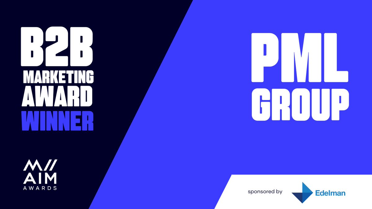AimAwardsie's tweet photo. Congratulations to @PMLGroup the winners of this year’s B2B Marketing Award #AIMA21 https://t.co/s7wdwwLpPf