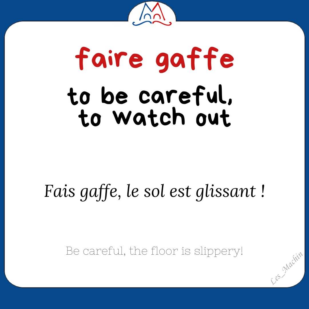 Bonjour les amis ! 😊😊
🆕 Aujourd'hui, nous allons voir la différence entre "faire une gaffe" et "faire gaffe".
➡️ Et vous, êtes-vous plutôt du genre à faire gaffe ou à faire des gaffes ? 😉😉
Répondez-nous en commentaire. 📝😘👍
#frenchidioms #ClasseFLE
#LesMachin #learnfrench
