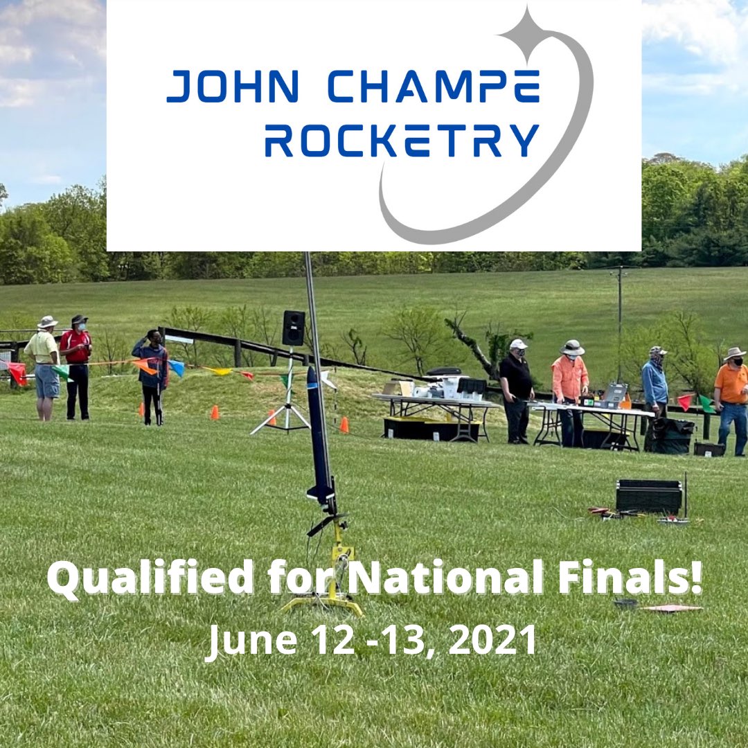 The @ChampeTweets rocketry team has made it to the @RocketContest national finals for the first time!  Stay tuned for launch window and possible spectator details.  @TysonPrincipal <a href="/ChampePTSA/">John Champe PTSA</a> <a href="/DaWiScott/">David William Scott</a> <a href="/AlyciaHakes/">Alycia_Hakes</a> <a href="/Tara_Woolever/">Dr. Tara Woolever</a> <a href="/SolomonTWright1/">Solomon T. Wright</a>