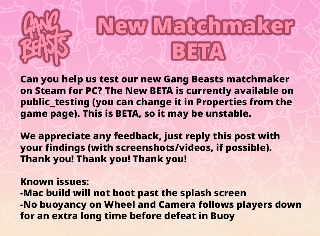 Gang Beasts Official Servers (@MeatTelecom) / X