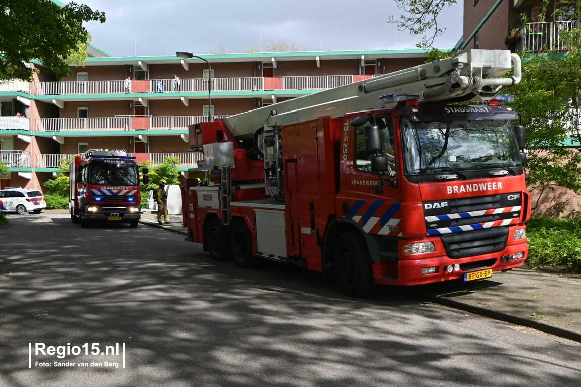 Melding brandweer Moerwater Zoetermeer inzake gebouwbrand