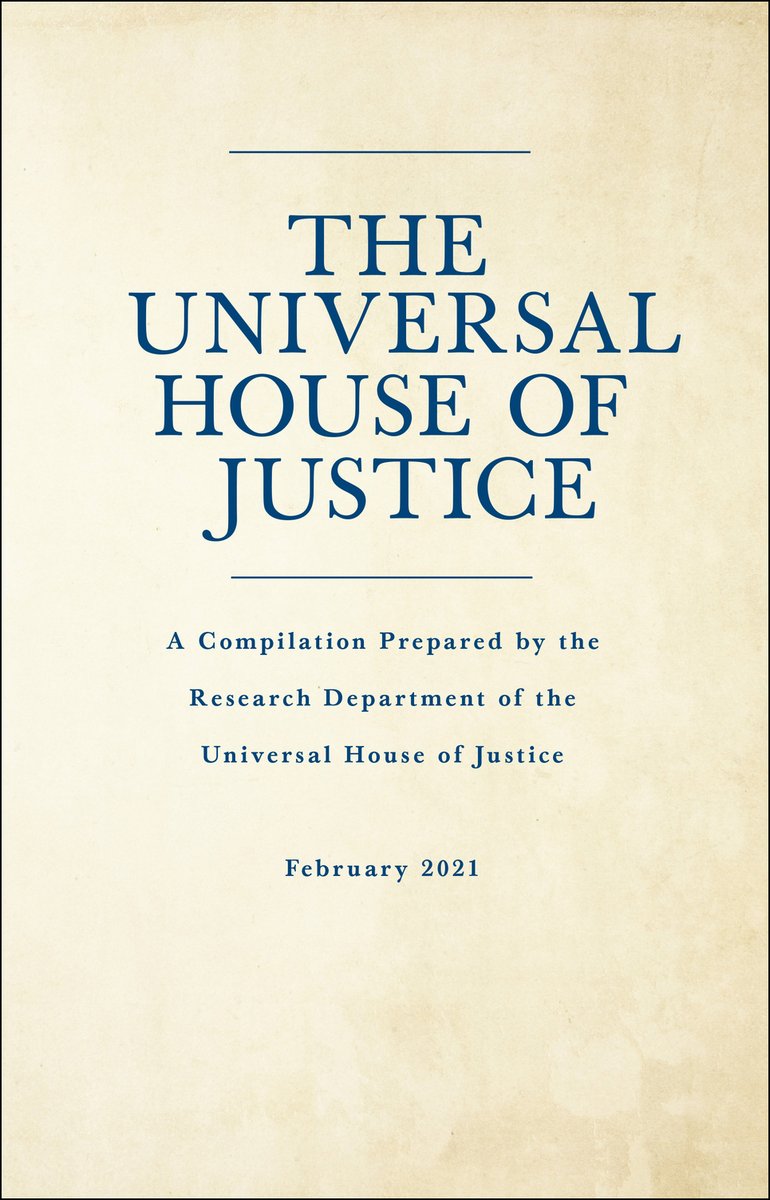 A new compilation about the Universal House of Justice is now available. It includes writings from the Central Figures. Learn more here ... conta.cc/3wiNajV