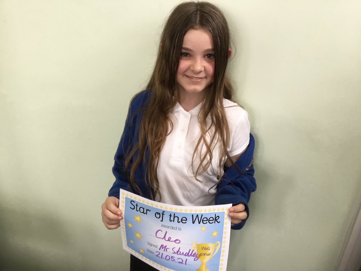Well done to Cleo, year 6’s star of the week!