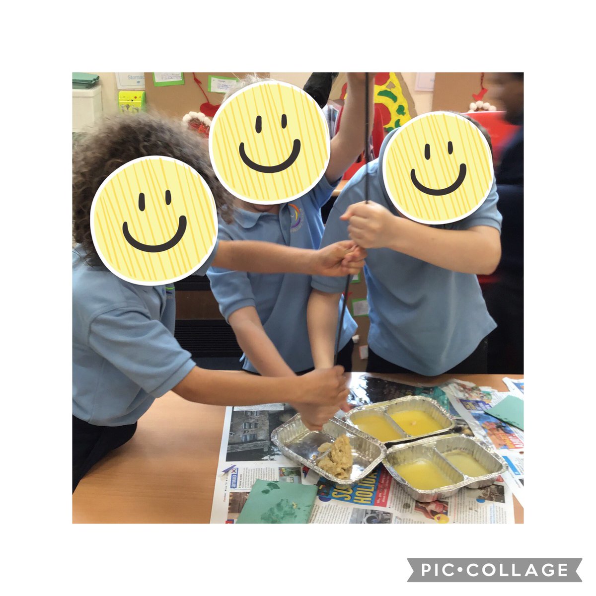 Yet more interactive science in year 4. This time we modelled the process of the digestive system. We used a zip lock bag filled with banana, crackers, orange juice and water for the stomach. Then, tights for the intestines. Lots of fun had! #science #primaryrocks #primaryscience
