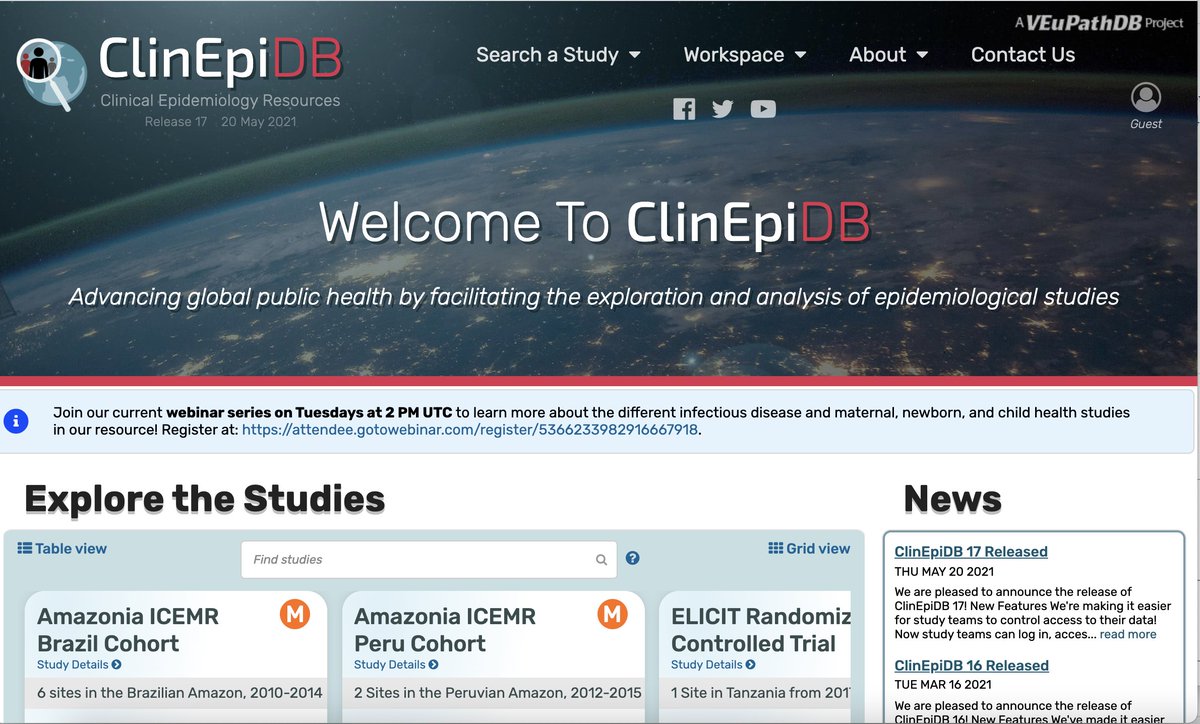 We are pleased to announce the release of ✨ClinEpiDB 17! ✨New features include a Data Access Dashboard that allows study teams to easily control who gets to access their data on our platform.