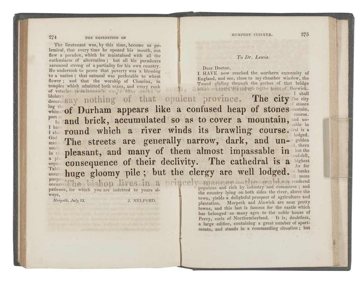 Durham University Collections (no longer on X) (@du_collections) on Twitter photo There are many accounts of visitors falling in love with Durham in our collections⦠and then thereās this from Tobias Smollettās Expedition of Humphry Clinker. Pleased TripAdvisor didnāt exist in the 18th century. More stories of journeys to Durham here: stories.durham.ac.uk/journeys-to-du⦠There are many accounts of visitors falling in love with Durham in our collections⦠and then thereās this from Tobias Smollettās Expedition of Humphry Clinker. Pleased TripAdvisor didnāt exist in the 18th century. More stories of journeys to Durham here: stories.durham.ac.uk/journeys-to-duā¦