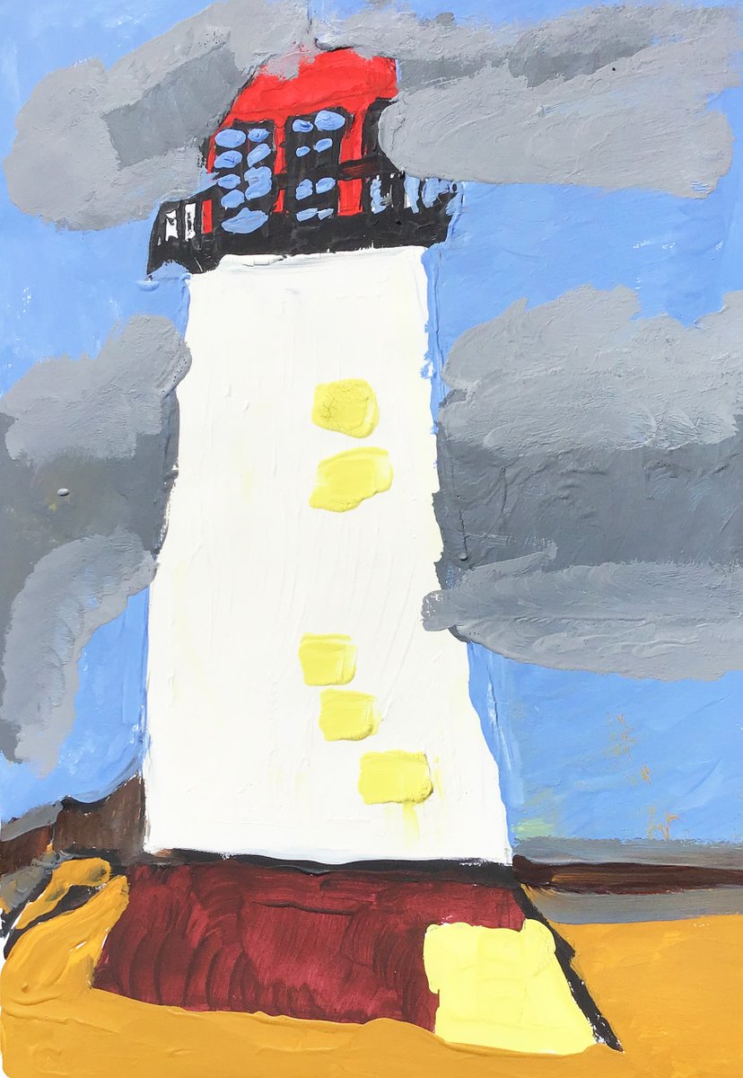 A beautiful beacon for #DAW2021. Laurie painted this stunning view of Talacre lighthouse as part of our RDS Creativity Club which has been meeting regularly over the past few months <a href="/BrainAppeal/">The National Brain Appeal</a>