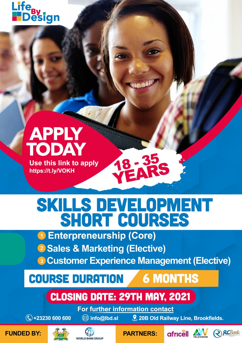 If you haven't applied for the LBD Skills Development Short Courses, don't fret, the deadline for applications has been extended to 29th May 2021.

Don't miss out on this opportunity; APPLY NOW!

Link:
forms.gle/4Rg74vjhp8bnfG…

Applications close on Saturday 29th May at 23:59 GMT.