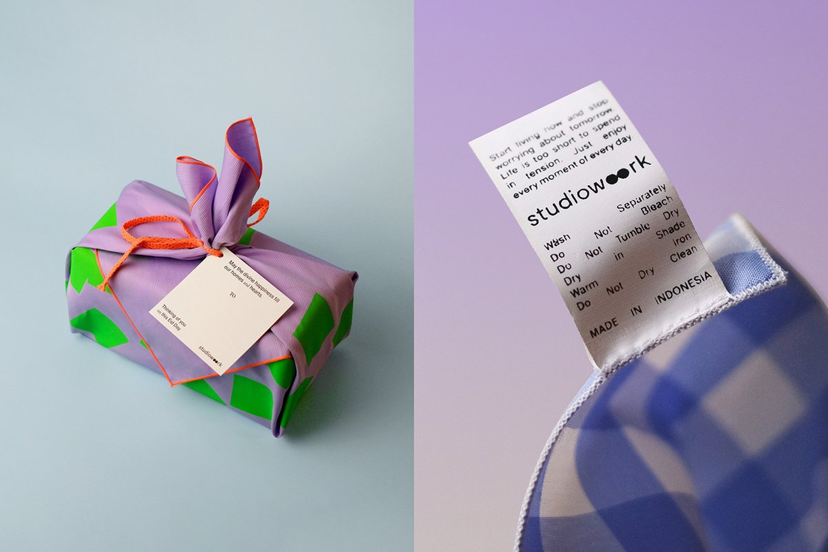 Studio Woork's contemporary take on hampers celebrating Ramadan and Eid al-Fitr feature an array of rectangles representing togetherness — see the full project > on.be.net/3y3uRkw