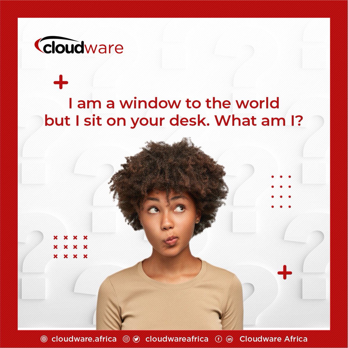 cloudwareafrica's tweet image. Kindly drop your answers below and share the riddle with your friends, let&apos;s see what they think.

#tgif #friday #funfriday